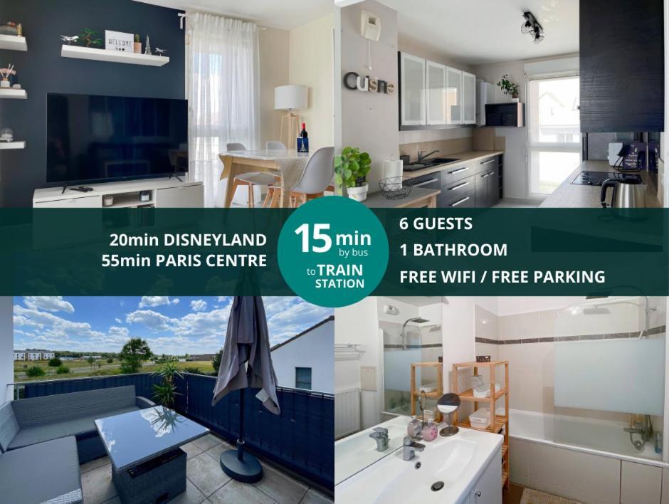 Le Chanteloupien - Appartement Pour 6 Proche Disneyland Paris エクステリア 写真